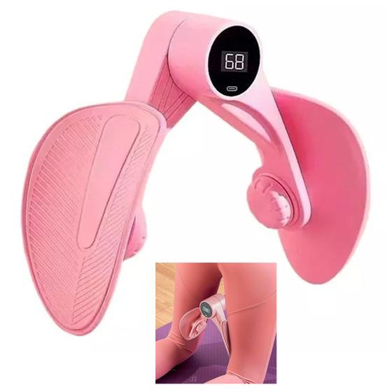 Imagem de Exercitador Pelvico Pelvis Coxa Quadril Perna Fisioterapia Treino Contador Digital de Repetiçoes Força Academia Exercicio Fisico Musculos Resistencia