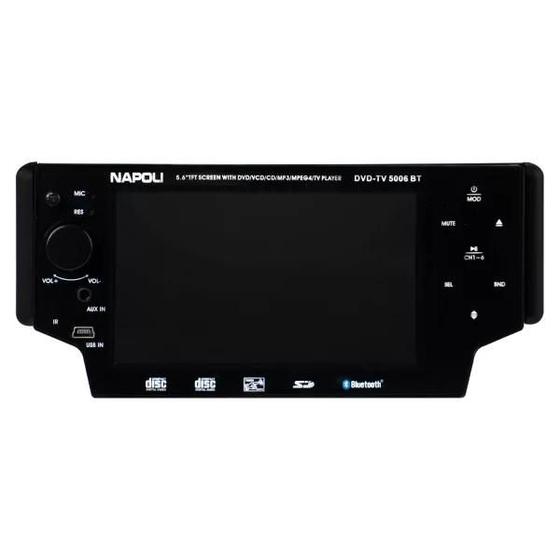 Imagem de Experiência Visual Aprimorada: Napoli DVD-TV 5006 5.6'' USB/MicroSD/AUX Bluetooth AM/FM Vídeos com Qualidade