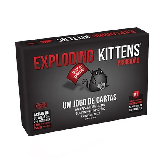 Imagem de Exploding Kittens Proibidão Jogo de Cartas Galapagos EXK101