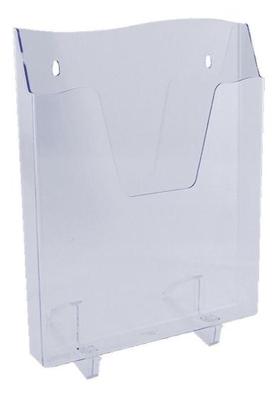 Imagem de Expositor de Acrílico Cristal para Mesa ou Parede com Base Removível para Escritório e Loja