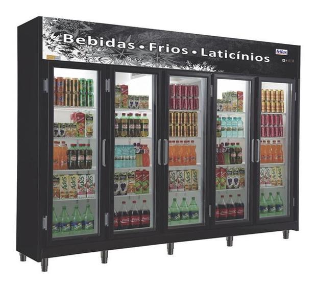 Geladeira/refrigerador 1720 Litros 5 Portas Preto - Frilux - 220v - Rf024