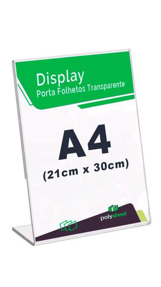 Imagem de Expositor Display A4 Vertical de Mesa Balcão Escritório Formato L