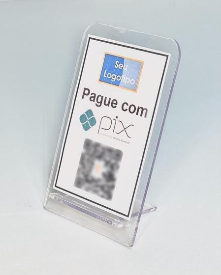 Imagem de Expositor Display A6 Encaixe Mesa Balcão Avisos Pix Qr Code 