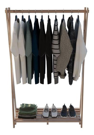 Imagem de Expositor Duplo Para Lojas De Roupas Com Nichos Laterais