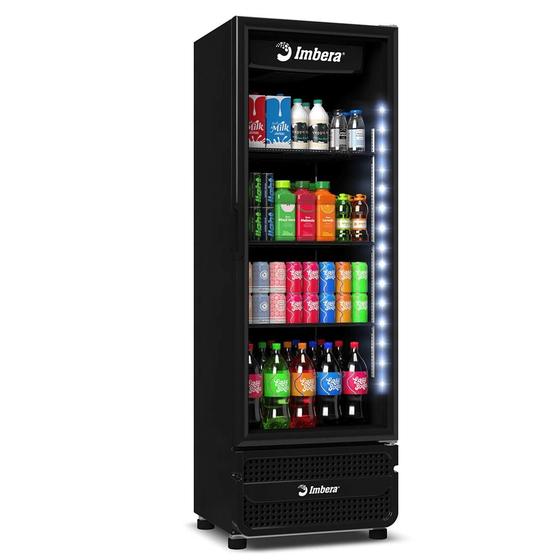 Imagem de Expositor e Refrigerador Vertical VRS-16 Imbera - All Black Inverter 485L Porta de Vidro Led Perimetral 0ºC a +7ºC