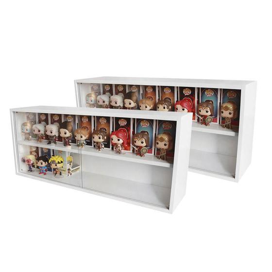 Expositor Funko Pop Mdf (para caixas e pops) portas em vidro, Branco, Dom Móveis - Kit 2 Unidades Menor preço em Expositor Funko Pop Mdf (para caixas e pops) portas em vidro, Branco, Dom Móveis - Kit 2 Unidades