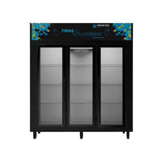 Imagem de Expositor Refrigerado Ormifrio Auto Serviço 1275L 3 Portas 1,80m ASI 180 Slim 127v