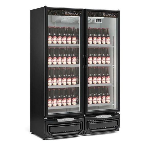 Imagem de Expositor Refrigerador 2 Portas Cerveja e Carnes 957L Gelopar GCBC-950-PR 220V