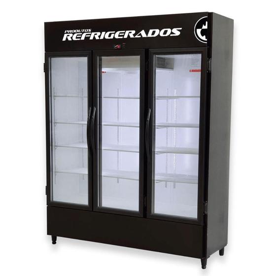 Imagem de Expositor - Refrigerador  Auto Serviço 3 Portas EAS-003 SE Fortsul Preto 220v