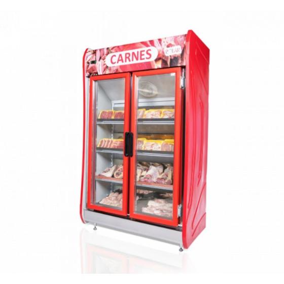 Imagem de Expositor Vertical 02 Portas Para Carnes Polar MASPC-125 Vermelho 127v