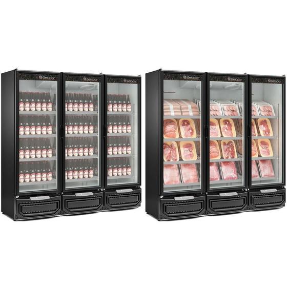 Geladeira/refrigerador 1468 Litros 3 Portas Inox - Gelopar - 110v - Gcbc-1450ti