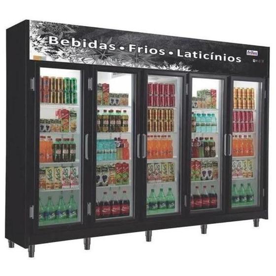 Geladeira/refrigerador 1720 Litros 5 Portas Preto - Frilux - 110v - Rf024