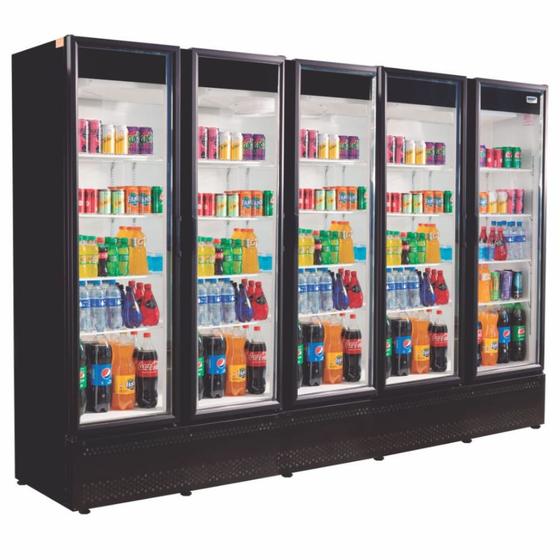 Geladeira/refrigerador 1720 Litros 5 Portas Preto - Frilux - 110v - Rf024