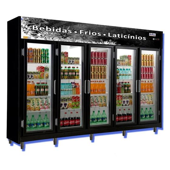 Imagem de Expositor Vertical 5 Portas Visacooler Para Bebidas 1050 Litros