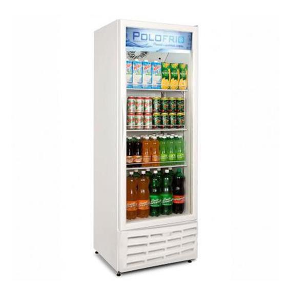 Imagem de Expositor Vertical Bebidas Porta de Vidro 450L - Polofrio