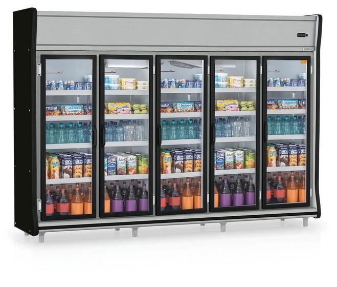 Geladeira/refrigerador 2212 Litros 5 Portas Preto - Gelopar - 110v - Gevp-5p