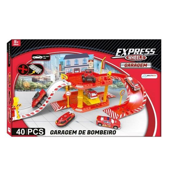 Imagem de Express Wheels Garagem Bombeiro 40 Peças Multikids - BR1235