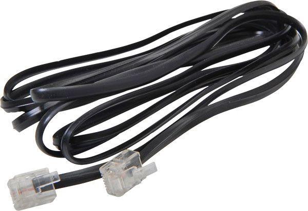 Extensão 5 Metros Lisa Fio Chato Telefone E Fax Preto InterNeed Menor preço em Extensão 5 Metros Lisa Fio Chato Telefone E Fax Preto InterNeed