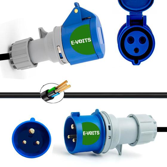 Extensão Adaptador Carregador Carro Elétrico 5m GM Menor preço em Extensão Adaptador Carregador Carro Elétrico 5m GM