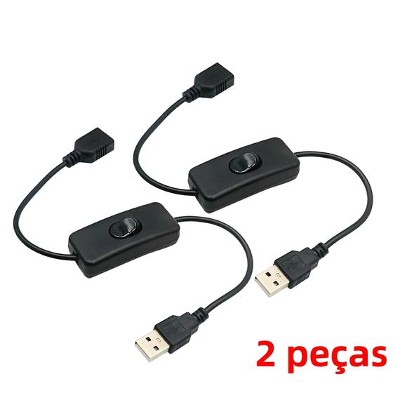 Imagem de Extensão De Cabo USB Com Interruptor Liga/desliga 2 PCS Durável Para Lâmpada USB Ventilador