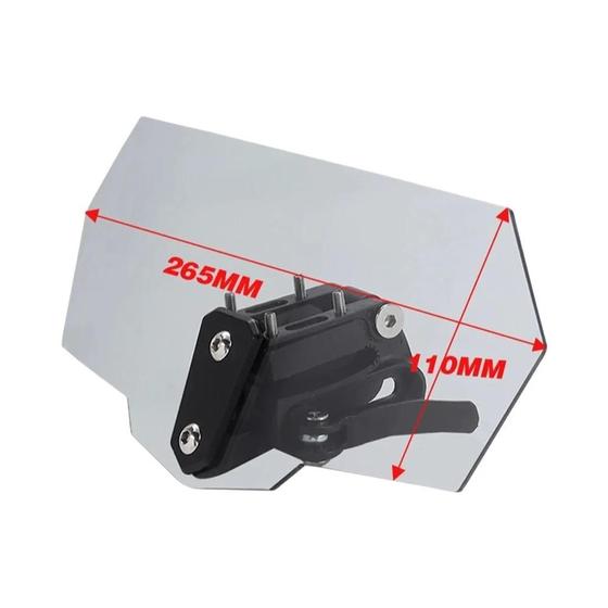 Imagem de Extensão de Para-brisa Ajustável para Motocicleta - Defletor Universal com Braçadeira