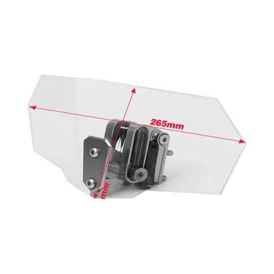Imagem de Extensão de Para-brisa Ajustável para Motocicleta - Defletor Universal com Braçadeira