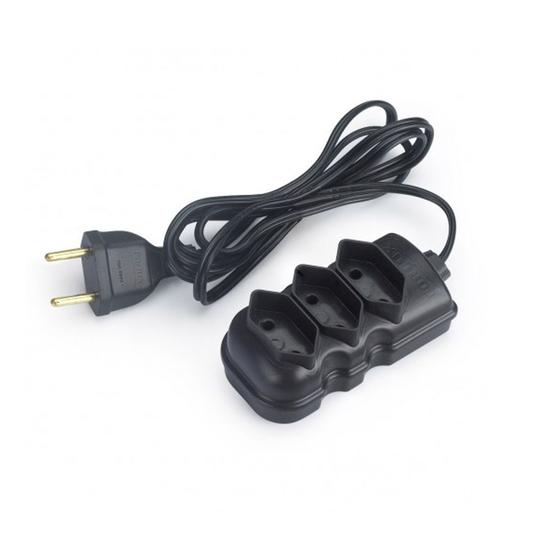 Extensão Elétrica 10 Metros Bipolar Preta 2P 10A/250V Menor preço em Extensão Elétrica 10 Metros Bipolar Preta 2P 10A/250V