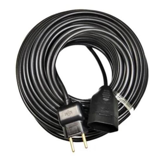 Imagem de Extensão Elétrica 10a/20a Reforçada 30m PP 2x1,5mm Plug Reto