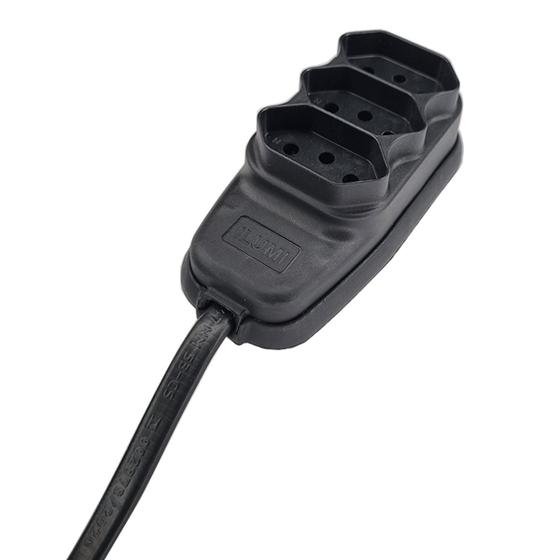 Imagem de Extensão eletrica 10A 4,5 metros com 3 Tomada de 2 P+T Ilumi