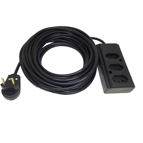 Imagem de Extensão Elétrica 20a 50 Metros 3 Tomadas Cabo Pp 2x4,0mm