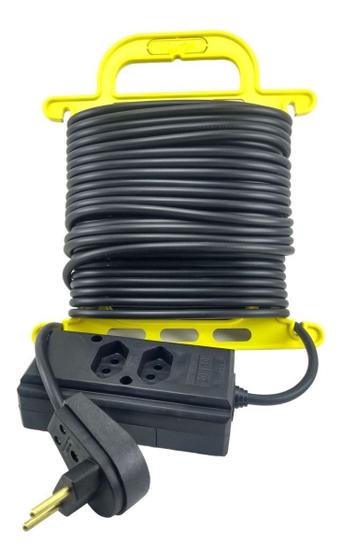 Extensão Elétrica 25 metros cabo pp 2x1.0mm Dupla SUPORTE Menor preço em Extensão Elétrica 25 metros cabo pp 2x1.0mm Dupla SUPORTE
