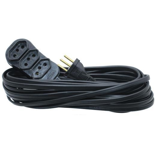 Imagem de Extensao Eletrica 3 Saidas P/ Tomada Cabo Pp Fio 3 Metros 48626