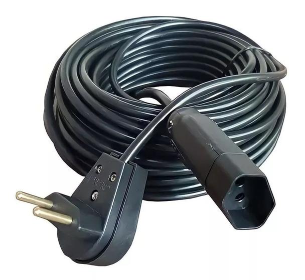 Imagem de Extensão Elétrica 30 Metros 10a Cabo Pp Reforçada Cor Preto 127V/220V