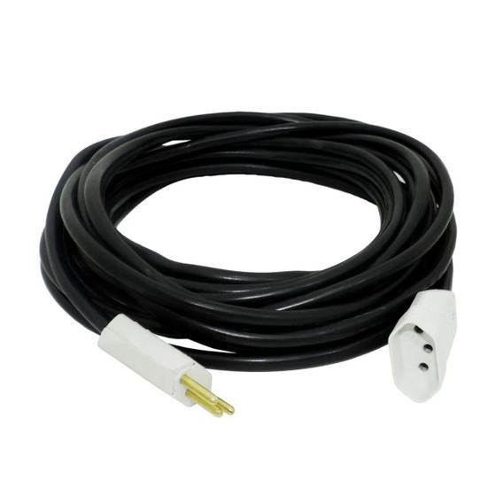 Imagem de Extensão Elétrica de Tomada 5 Metros 10A Reforçada Cabo PP 2x1,00mm² Universal Bivolt 110v 220v