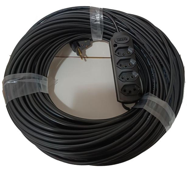 Imagem de Extensão Elétrica Profissional 4tomadas 40mts 10A Fio Pp 2x1,00mm dupla isolação - 