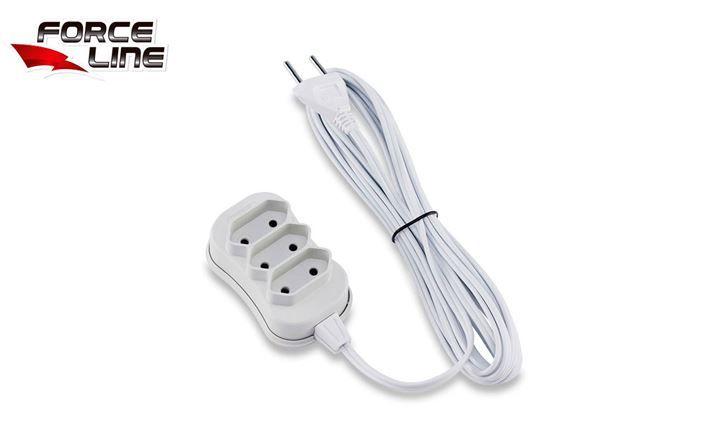 Extensão forceline Slim Bipolar Com 3 Tomadas E Com 3 Metros Branca Menor preço em Extensão forceline Slim Bipolar Com 3 Tomadas E Com 3 Metros Branca