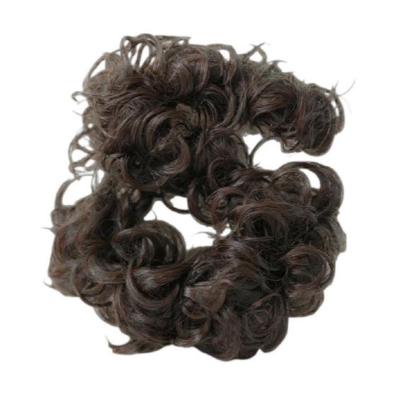 Imagem de Extensão para penteado coque descabelado de cabelo castanho