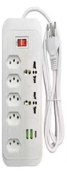 Imagem de Extensão Régua 5 Tomadas Type C 2 Usb 2 Universal 5 Metros