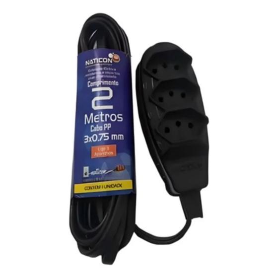 Imagem de Extensao tripla pp 2p+t 2mts naticon