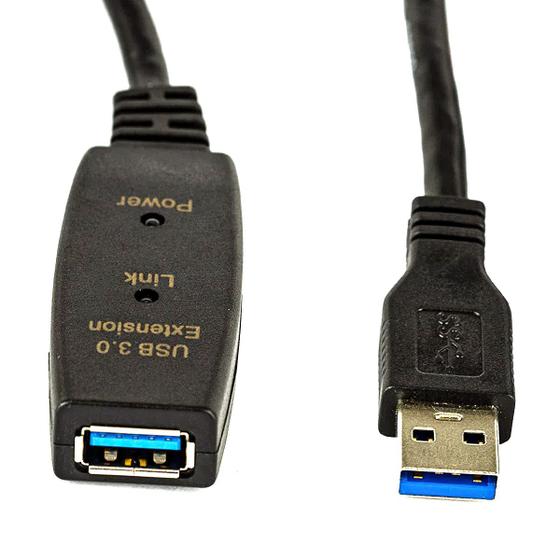 Imagem de Extensão USB 3.0 Ativo Repetidor Macho Fêmea - 10 Metros