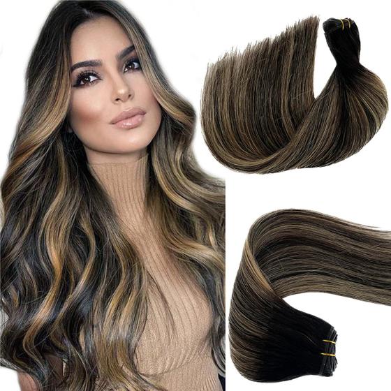 Imagem de Extensões de cabelo costuradas em trama Benafee Ombre Balayage 14" 80g