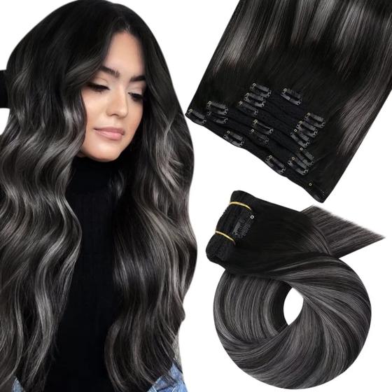 Imagem de Extensões de Cabelo Humano Remy Moresoo com Clips - 40cm e 120g