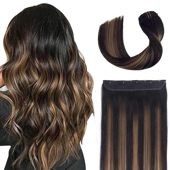 Imagem de Extensões de Cabelo Humano Winsky - Castanho Balayage 100g