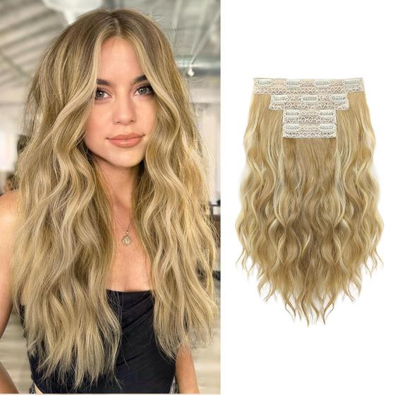 Imagem de Extensões de cabelo KUIRAN Clip in Hair 30cm Wondy 130g para mulheres