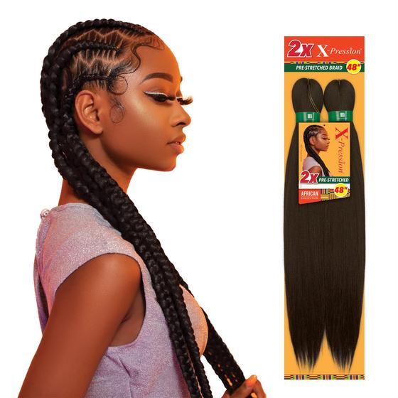 Imagem de Extensões de Cabelo Sensationnel X-pression 2X - 48 Polegadas (Pacote com 5)