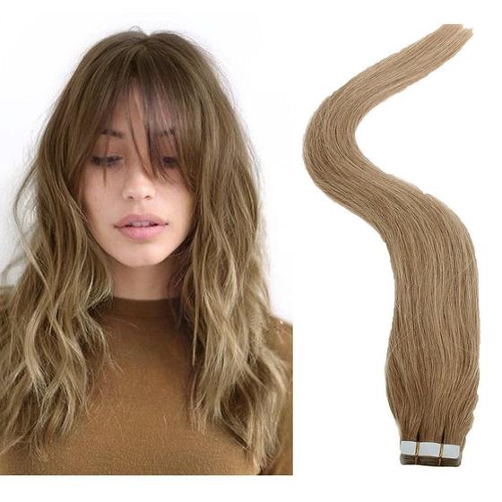 Imagem de Extensões de cabelo TheFashionWay Tape em seda reta de 60 cm