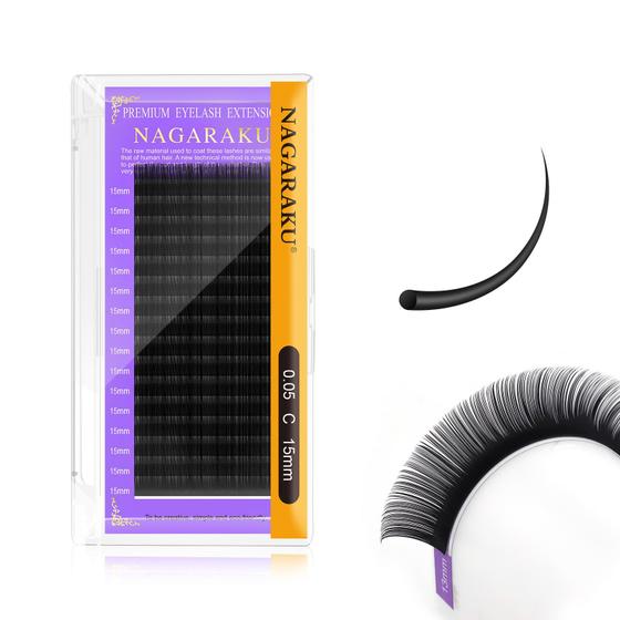 Imagem de Extensões de Cílios Nagaraku - Cílios Individuais 0,05 mm C Curl 15 mm