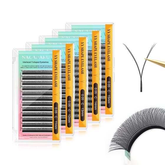 Imagem de Extensões de Cílios NAGARAKU YY 0,05 mm C Curl 11-15 mm - 5 Bandejas