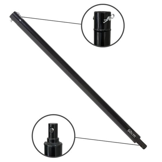 Imagem de Extensor Alongador Em Ferro 60cm Com Diâmetro de Encaixe 20mm Para Perfurador de Solo Vulcan