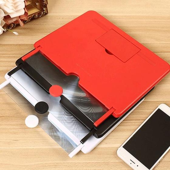 Extensor ampliador de tela celular 3D amplificador de imagem vídeo VERMELHO G Menor preço em Extensor ampliador de tela celular 3D amplificador de imagem vídeo VERMELHO G